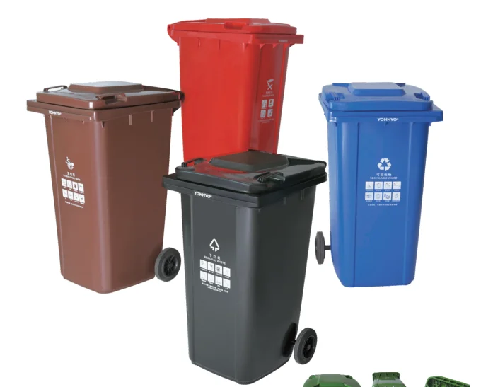 240 liter HDPE Outdoor portable Trash Bin Can Recycling Waste Bin Plastic Dustbin for Parks