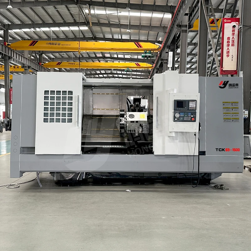 TCK63-1000 Высокоточный Наклонный токарный станок с ЧПУ с длинным валом для резки металла