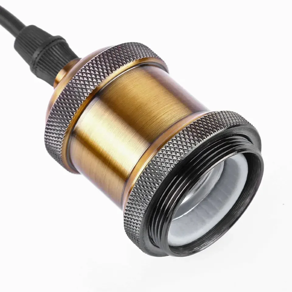 Vintage E27 E26 Chandelier lamp holder Hanging ceiling bulb socket Farmhouse wind chandelier/candle stick chandelier