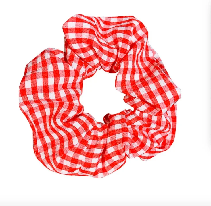 Back to School Gingham Hair Scrunchies Checks Hair Ties Gingham Elastic Band