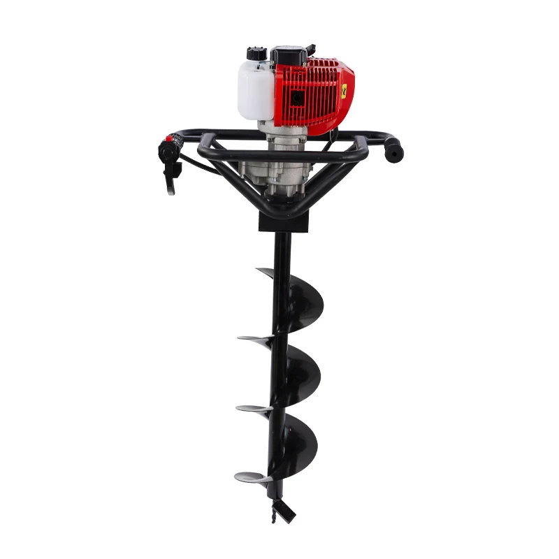 Discount 3meter deep drill auger 2 stroke 1e48f engine type gasoline power 63cc 62cc power earth auger machinere