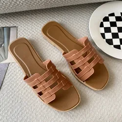 Ladies summer Mesh women Slippers Home Fashion Outwear Beach Sandals Slippers Flat PVC Bottom Slippers