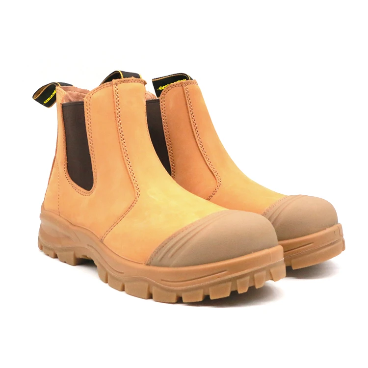 MaxiPact Outdoor Safety Hiking Boots Top-Grain Nubuck Leather Anti-Stab Midsole with Steel Toe Outsole PU/Rubber Material