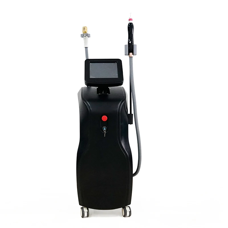 New arrival stationary 2 heads laser device for hair removal and tattoo removal / Painless the best hair removal device