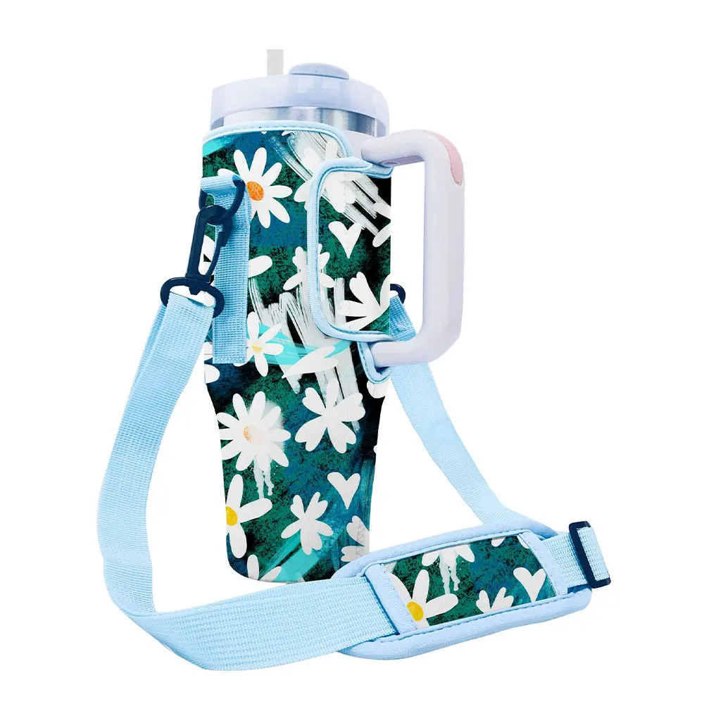 Fashion Travel Sleeve Pouch Bag For Stanley Cup 40Oz With Handle 30Oz Thermal Case Tumbler Water Bottle Adjustable Strap