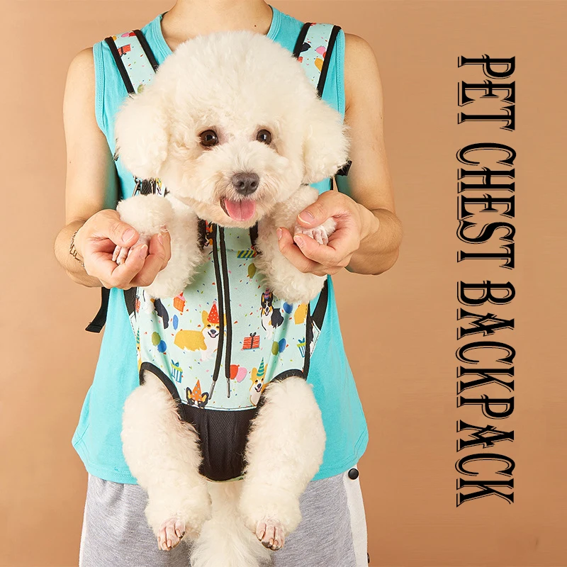 Xianchanpets Small Mesh Front Support Pet Carrier Sling Hot Selling Custom Logo Animal Pattern Backpack for Dogs Zipper Closure