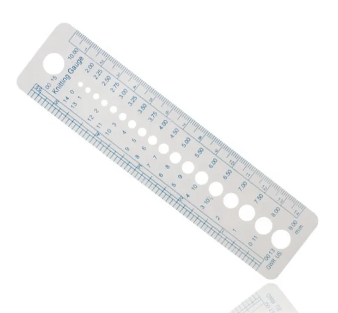 Hot Sale Plastic Ruler Shape Knitting Measure Tools Knitting Needle Gauge  measuring needle sweater tool