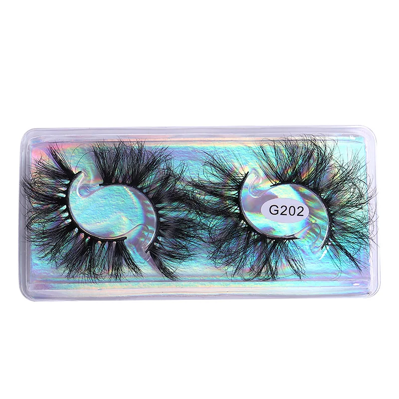 2 pairs eyelashes wholesale handmade 3d fluffy silk eye lashes 5d false eyelashes
