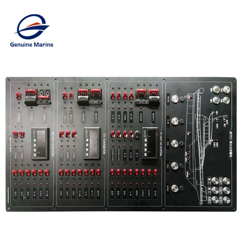 Genuine Marine 12V/24V 0r 110V/220V Control Switch Panel Custom Marine Breaker Electrical Panel For Boat Yacht Caravan