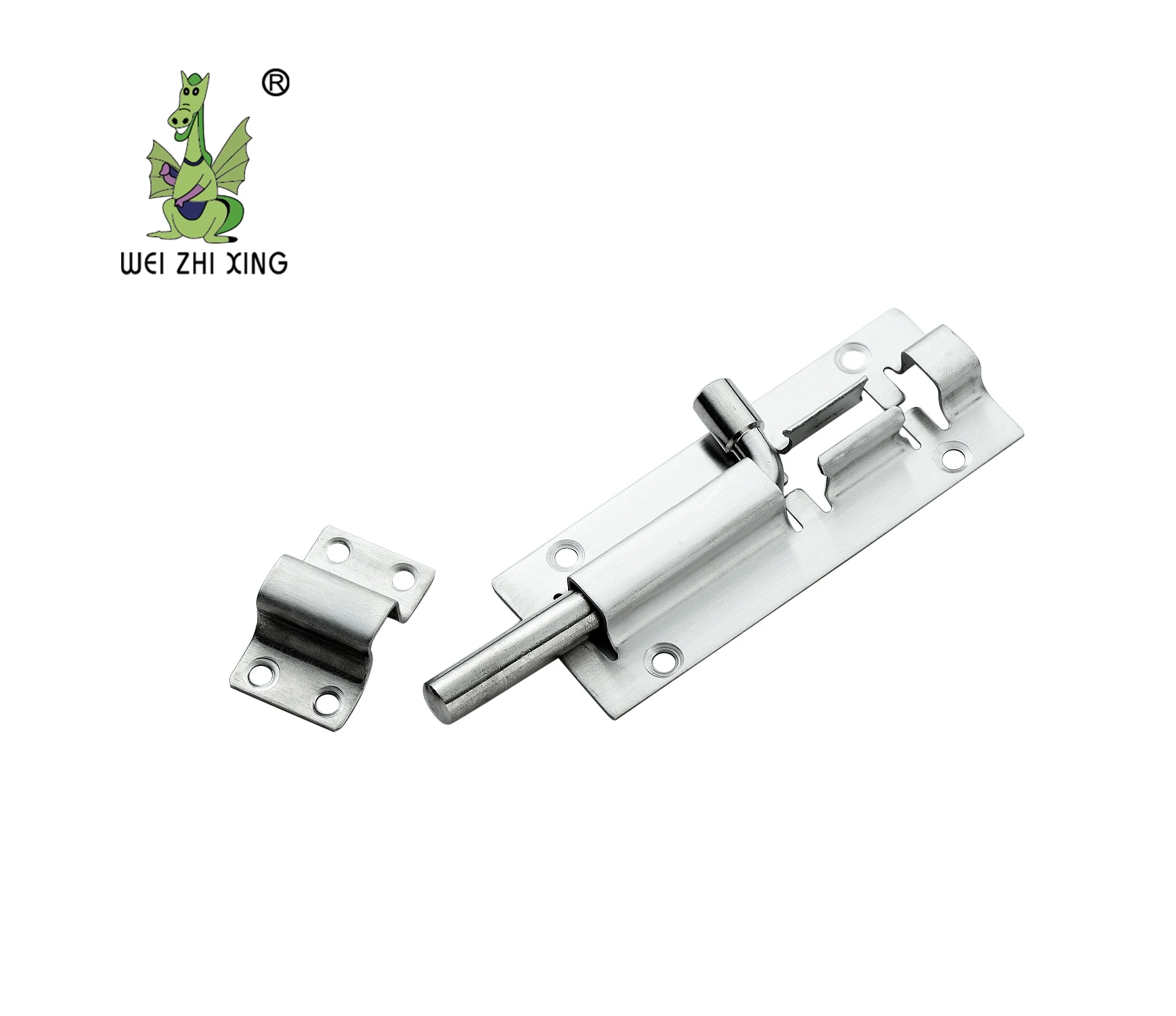 Stainless steel security spring  tower bolt lock  sliding drop latch