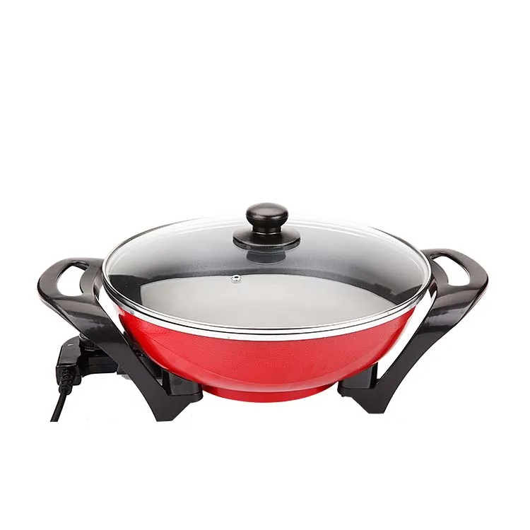 8 см глубина электрическая стальная вок сковороды многофункциональная электрическая сковорода