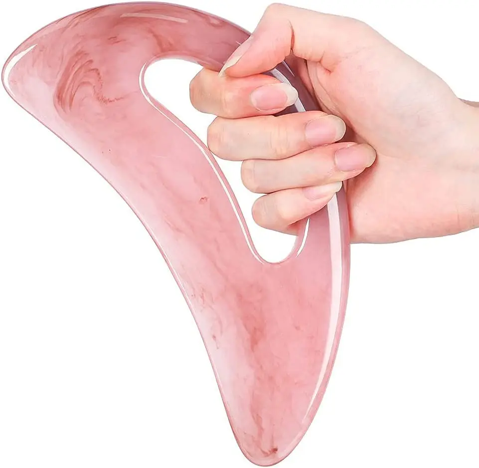 Хит продаж массажер Gua Sha из смолы Лимфатический дренажный инструмент для соскабливания тела
