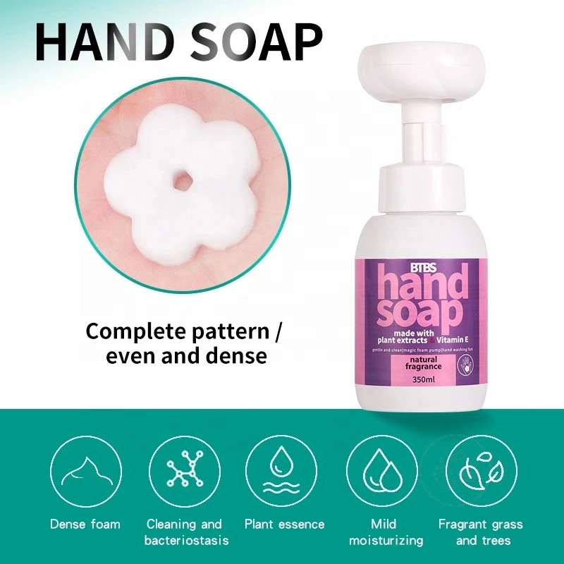 
OEM/ODM Flower Shape 350ml Kids Use Liquid Foaming Wash Hand Soap 