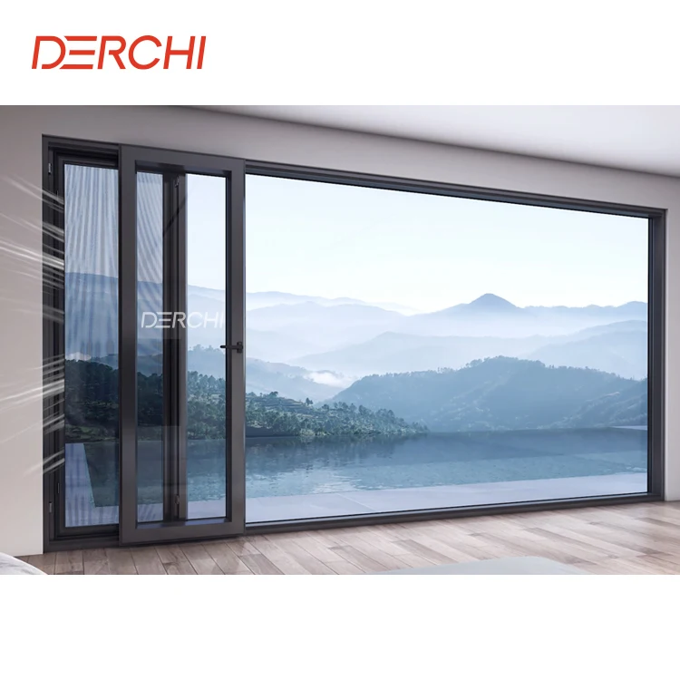 DERCHI NEW Styles Thermal break aluminum glass slide and tilt window