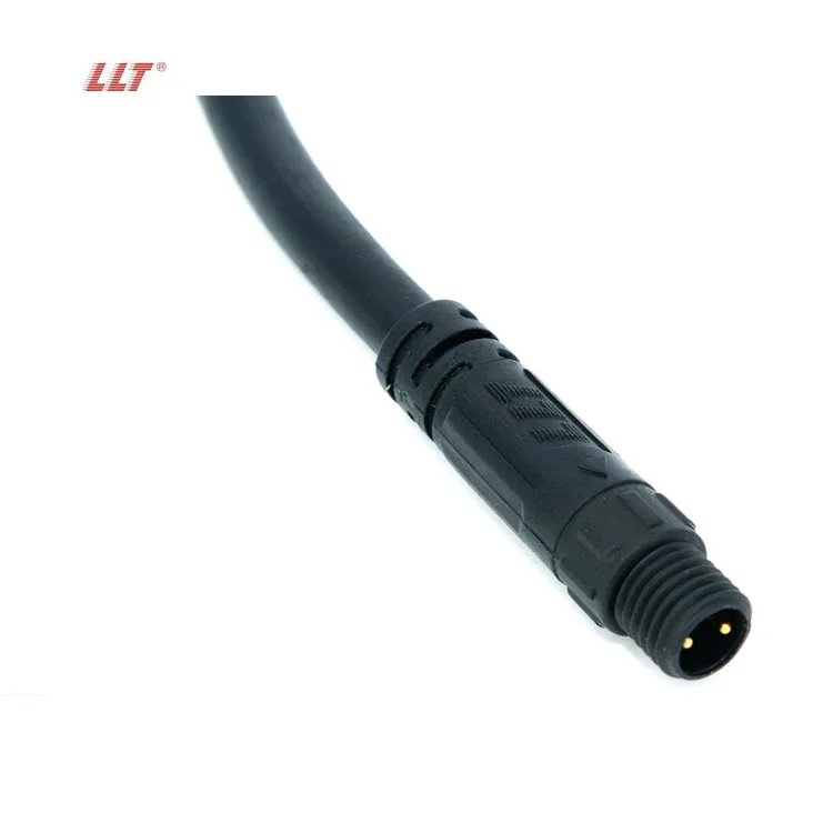 LLT 2 3 4 5 Pin 110V 5A ip65 M8 waterproof male to female mini power cable connector