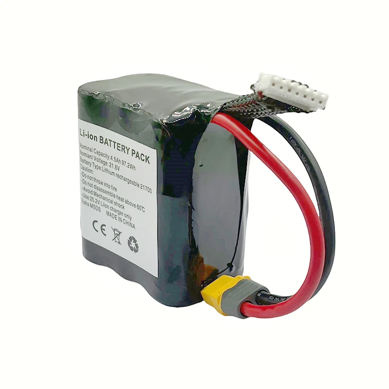 Factory custom rechargeable lithium-ion 21700 6s1p battery pack XT60 22.2V 4200mAh 21700 P42A lithium battery pack for UAV