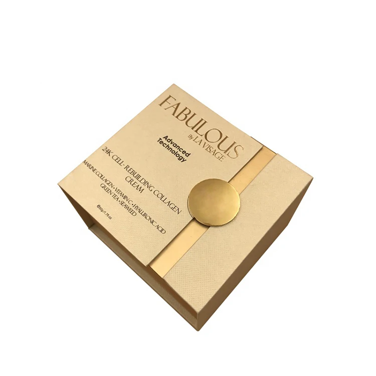 Custom hot stamping empty book shape make up face cream set packaging box cosmetics with silk