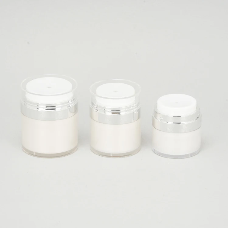 Custom Luxury 15g 30g 50g 50 ml 50 g Plastic Container Empty Cosmetic Empty Acrylic Airless Cream Pump Jar With Box Packaging