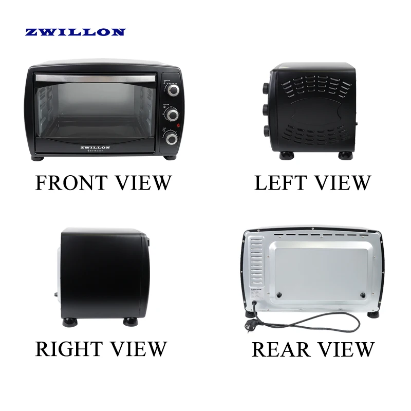 Oven electric machine for baking toaster bread pizza baked cake potato conventional with tray home kitchen free standing oven