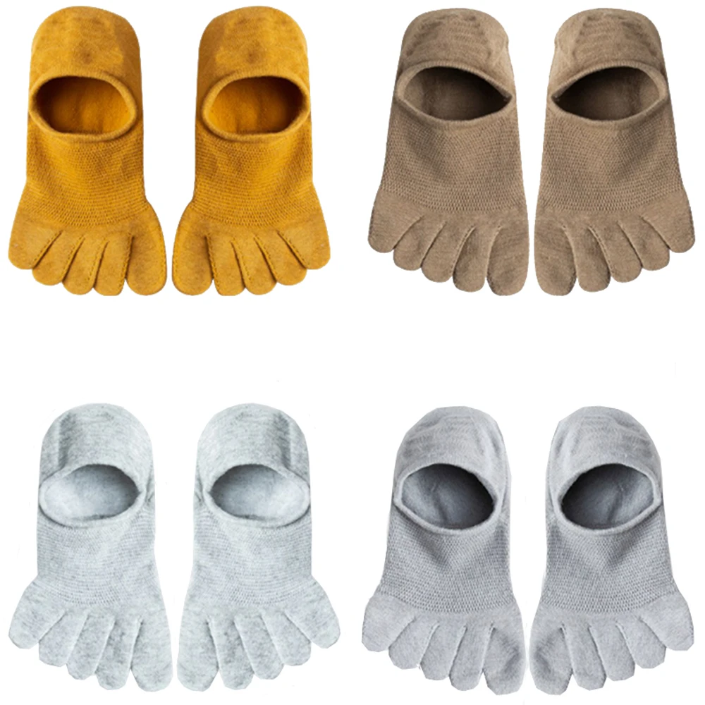 Оптовая продажа, дышащие Нескользящие мужские носки с пятью пальцами