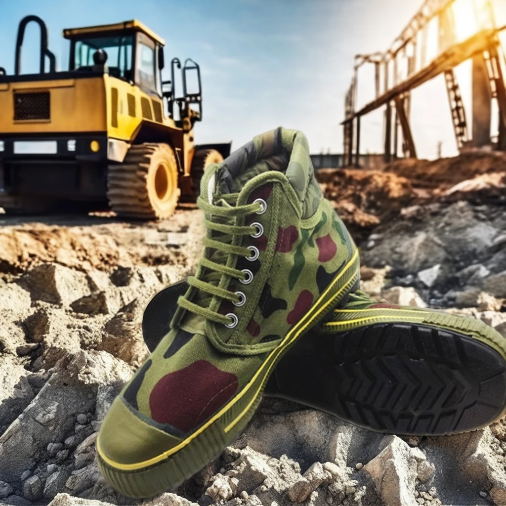 Cheap Breathable Canvas Work Shoes for Spring & Autumn Non-slip & Wear-resistant Rubber Sole Security Training Boots for Summer
