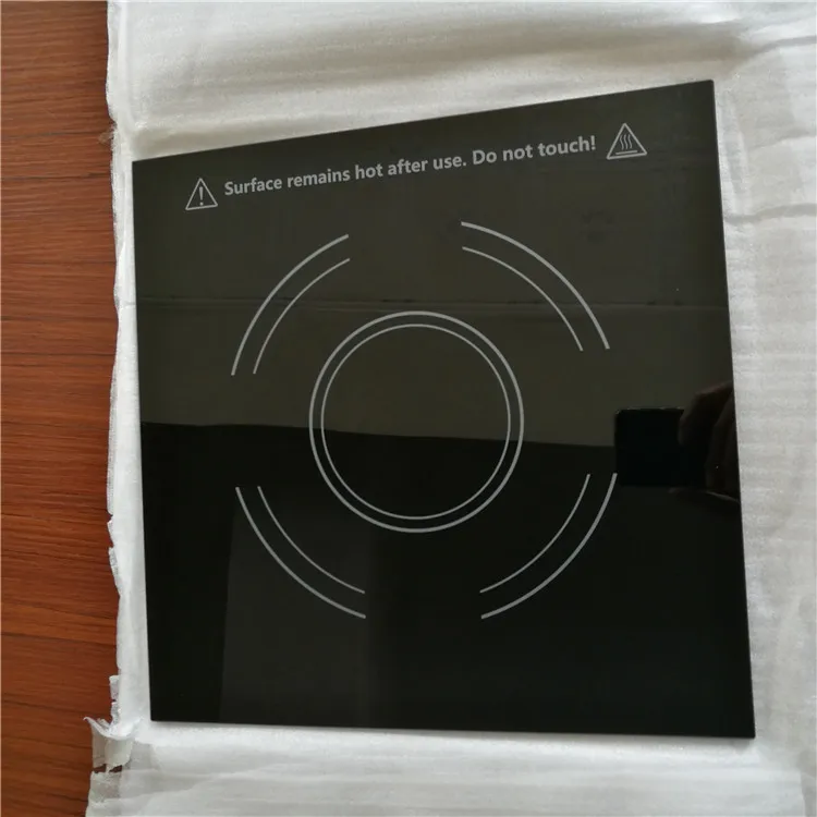 High temperature black glass ceramic cooking plate, ceramic glass for induction cooker glass top