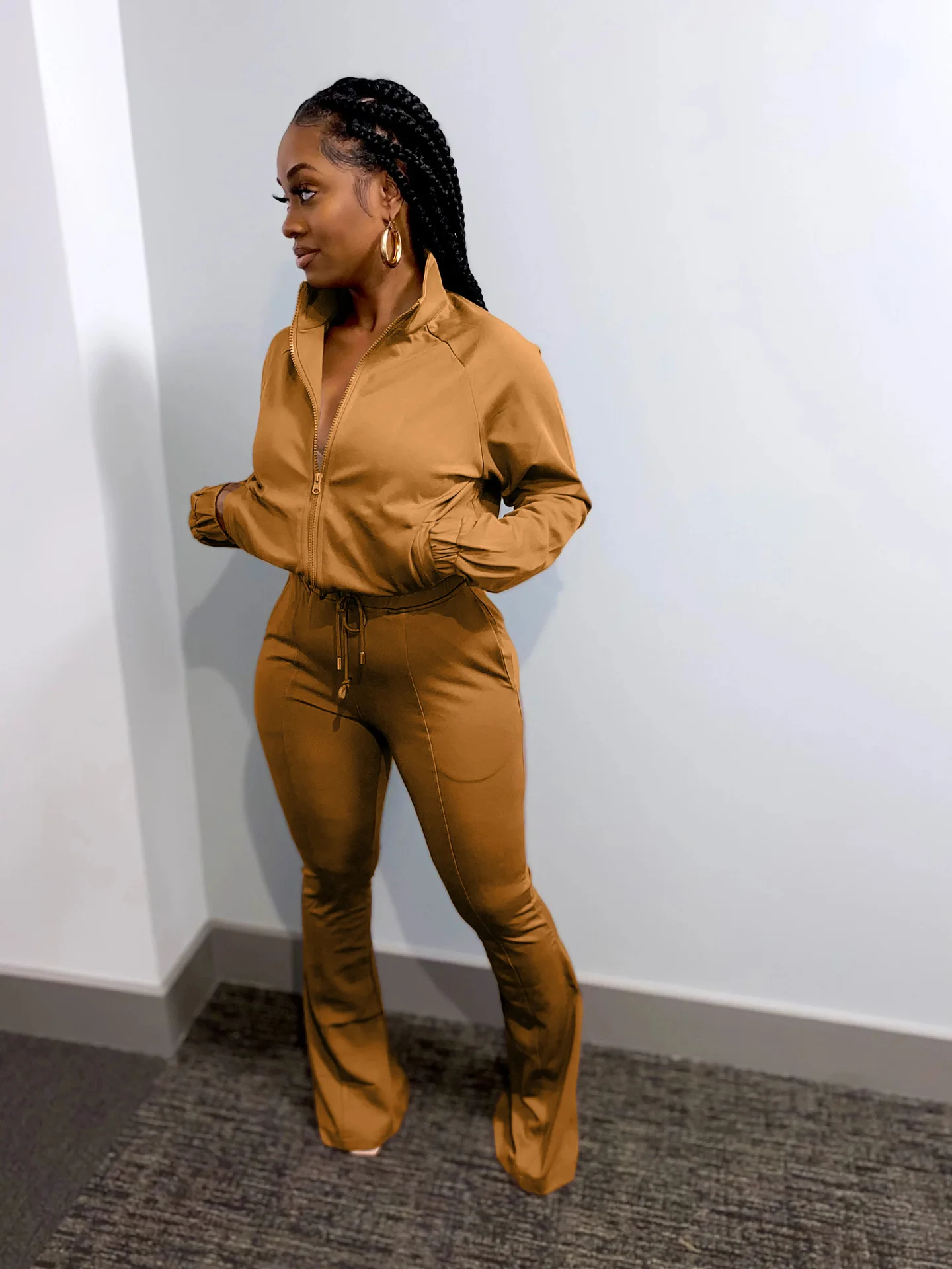 Plus Size Womens Winter Clothing 2021 Tracksuit Coats Fall Clothes Two Piece Pants Set Outfits Women