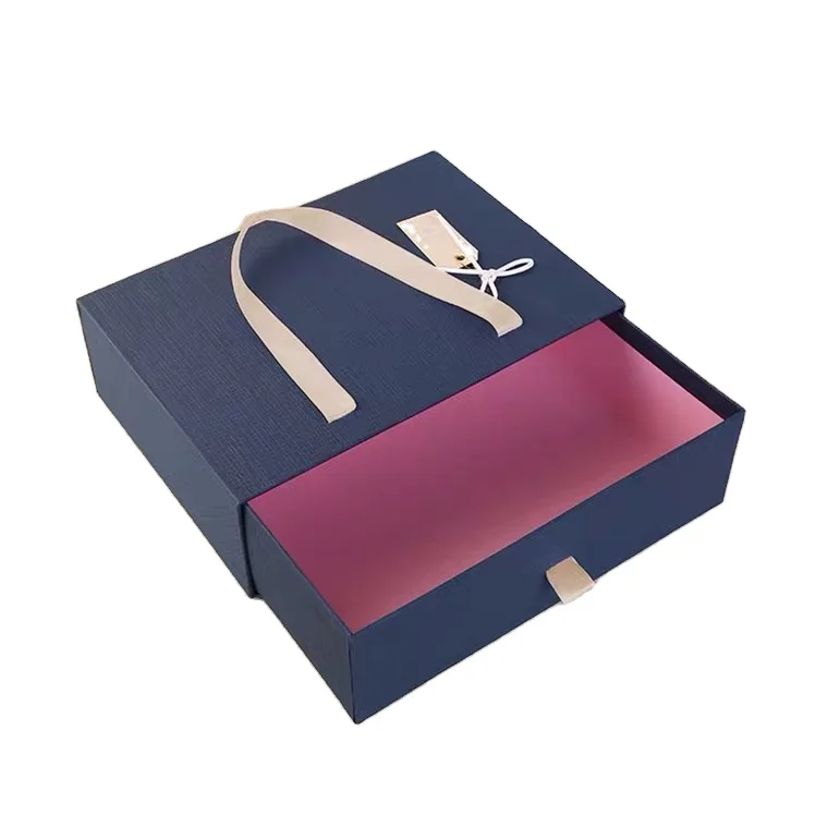 Luxury  Drawer Box Packaging Drawer Gift Box With Ribbon