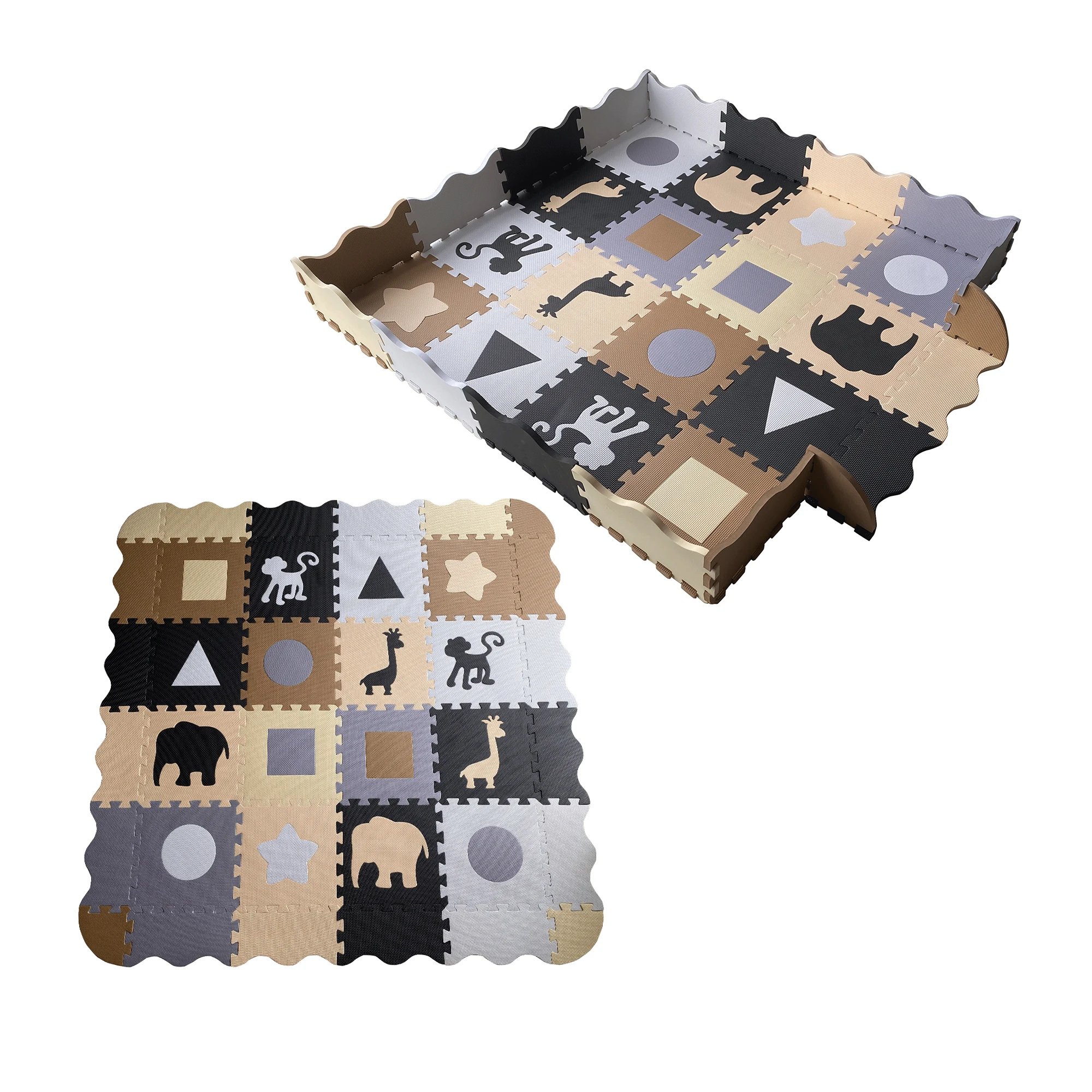 Animal Eva Puzzle Mat with Fence play mat for baby child