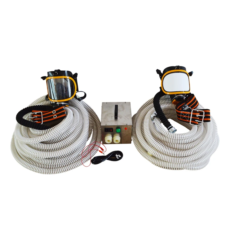 One person air supply long tube gas intelligent electric respirator gas mask With cheap price