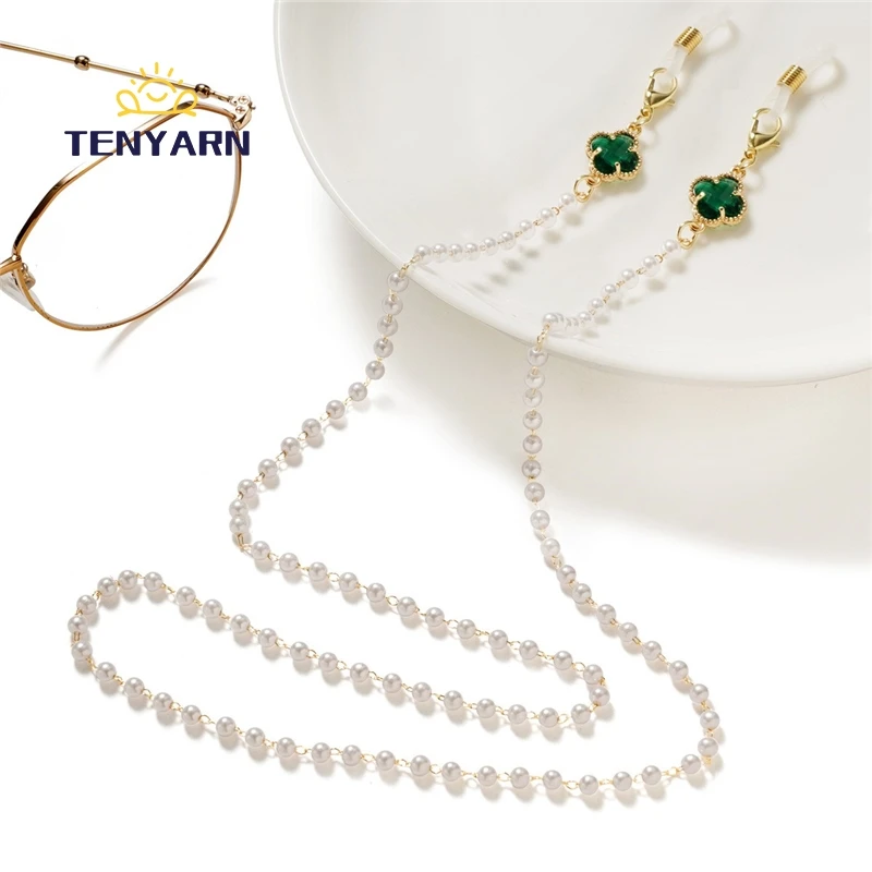 Tenyarn Fashion Eyeglass Chains Little Pearl Sunglasses Holder Necklace Non-Slip Glasses Lanyard Strap Eyewear Accessories