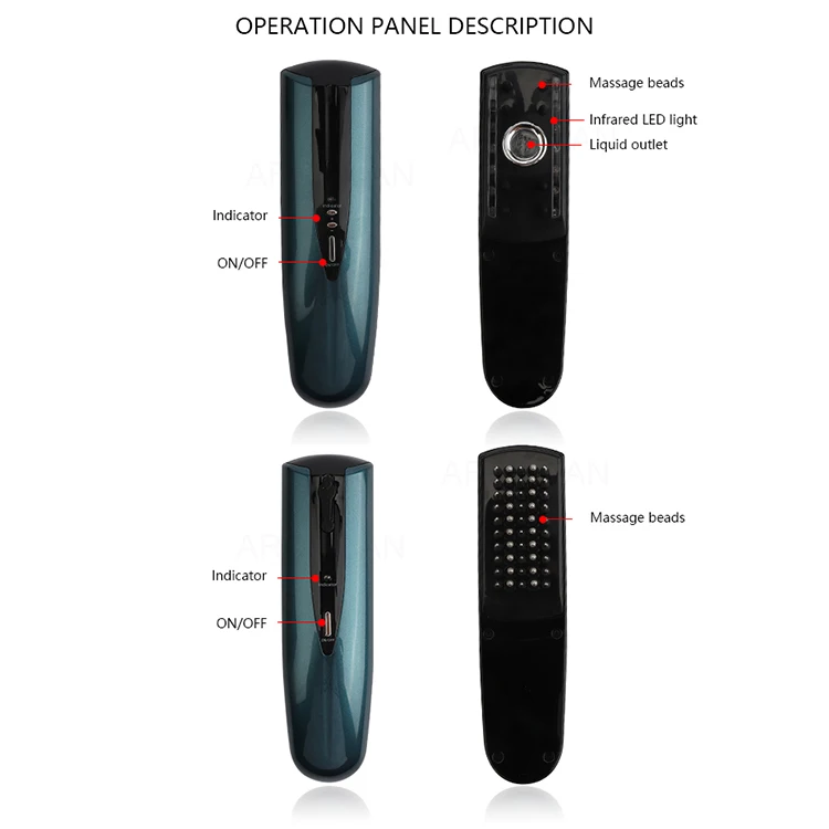  Electric impulse Massage Head Stimulate Scalp Infrared EMS Laser Hair Growth Brush Regrowth Comb