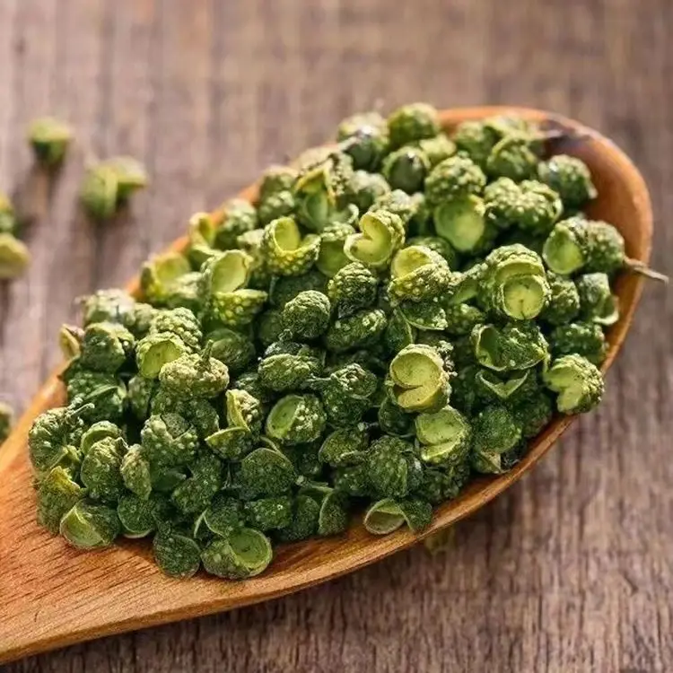 Wholesale Peels Hot Pericarpium Zanthoxyli Schinifolii Fruits Shell Natural Raw Seasoning Spicy Green Prickly Ash Peppercorns