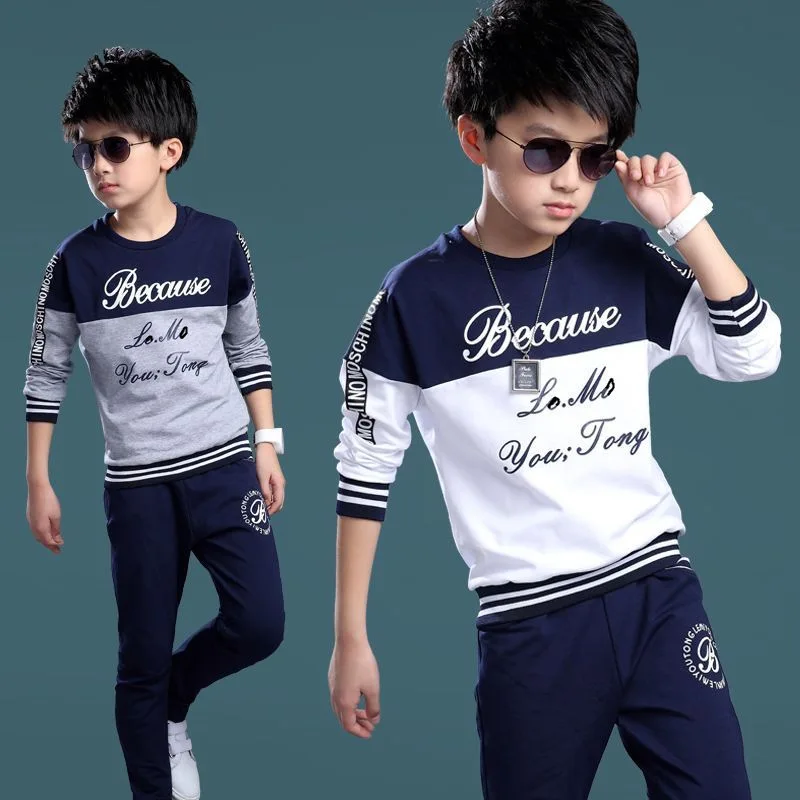 Boys clothes sport suit casual boys clothing sets 2022 autumn letter two pieces children clothing set kids tracksuit clothes