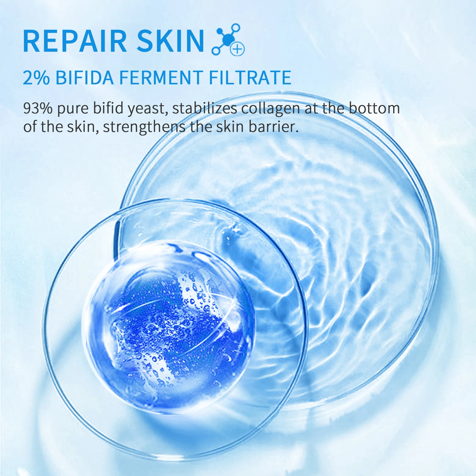 2% bifid yeast and nicotinamide Double-layer Face Serum hyaluronic streng thens the skin barrier Moisturizing the skin