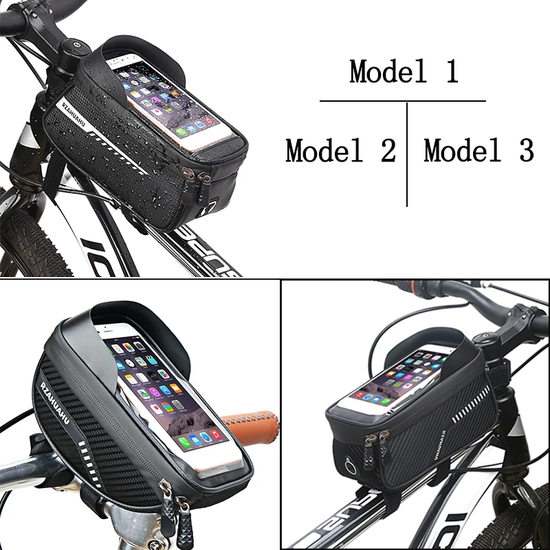 OEM/ODM BUCKLOS Frame Front Top Tube Bicycle Pannier Bag Waterproof Bike Bag 6.5in Phone Case Touchscreen MTB Bag Pack