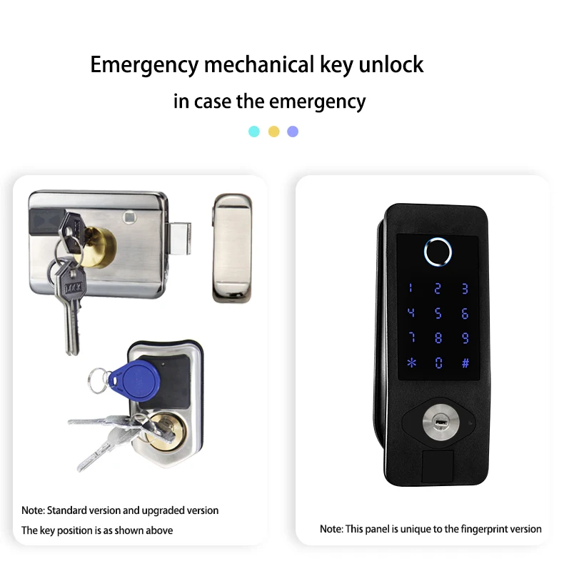 remote ttlock tuya app Remote control electronic Alkaline battery power supply mobiile NFC IC card infared control  rim lock
