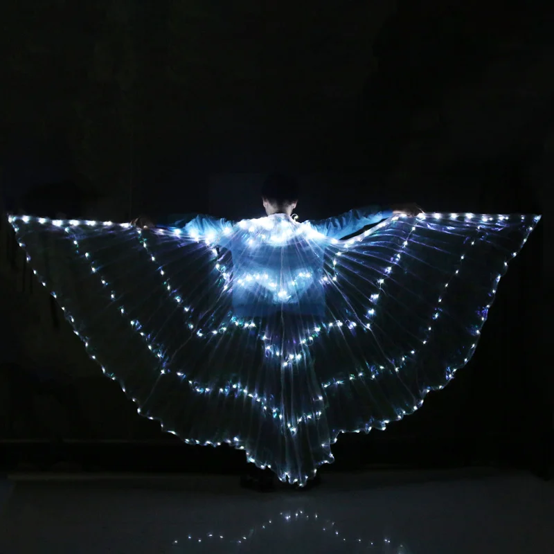 Halloween performing prop adult LED isis wings glowing belly dancing LED angel isis wings