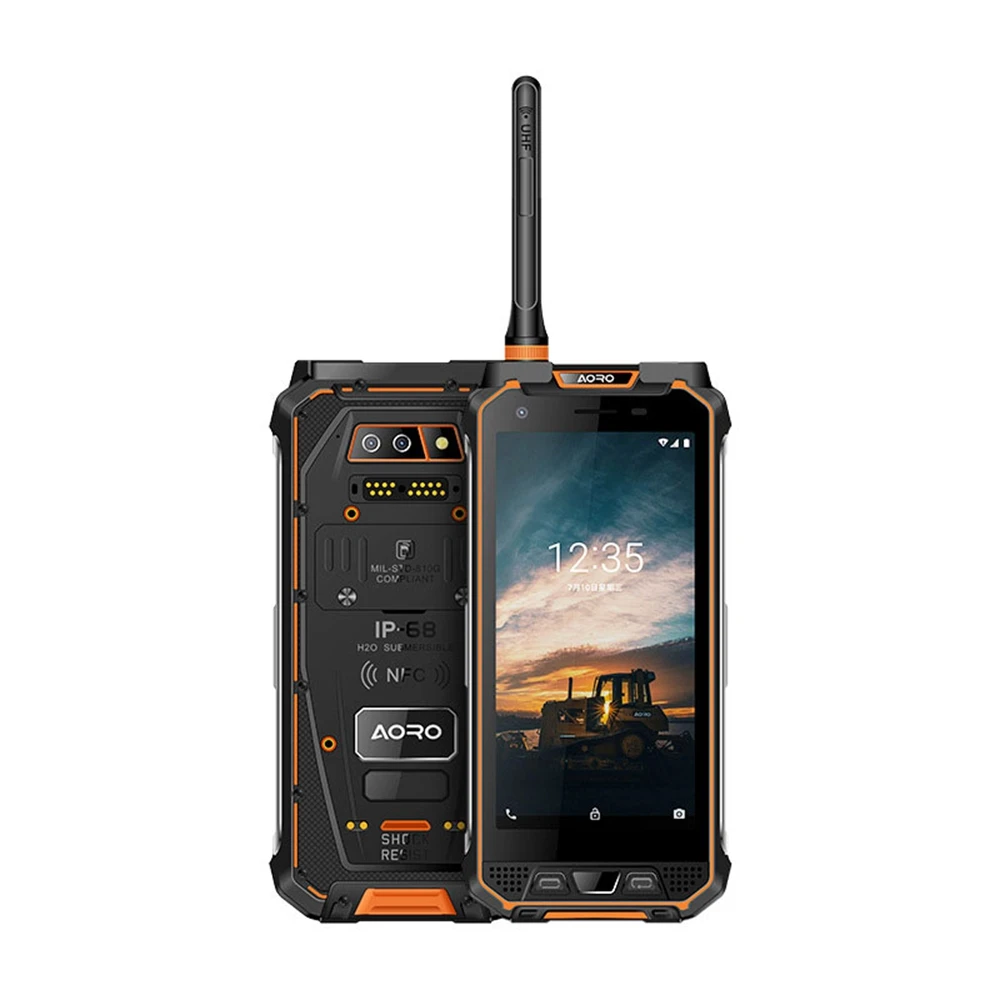 PTT Radio Real PTT/ZELLO  W3 4 Inch Screen IP68 Waterproof Rugged Smartphone 4G LTE Dual Band UHF Walkie Talkie