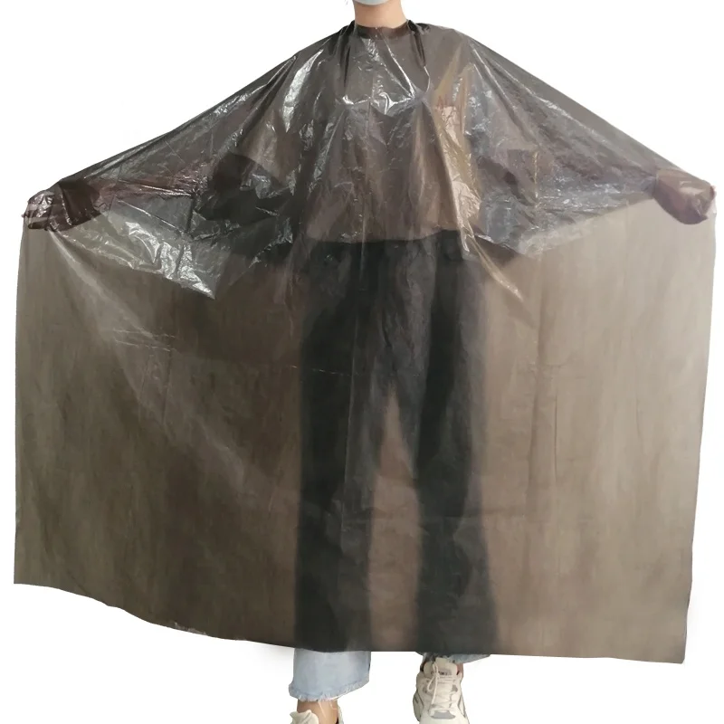 Barber supplies hair dressing disposable Pe barber cape