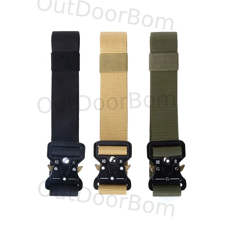 Webbing Riggers Web Belt Heavy-Duty Quick-Release Metal Buckle Belt for Men Tactical Belt