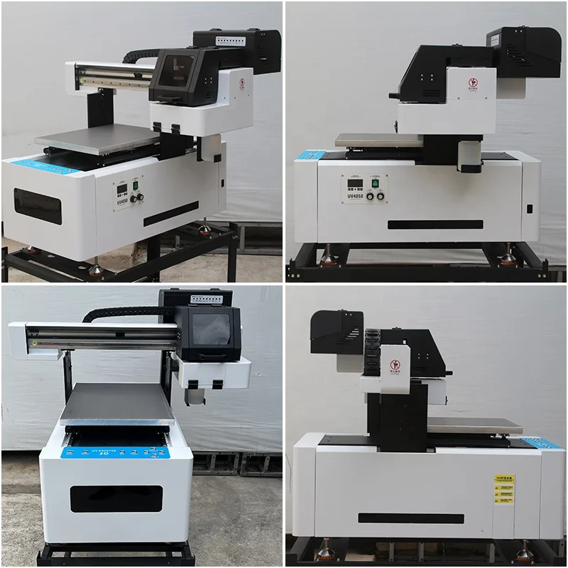 Small Size 4050 Flatbed LED A2 UV Printer for Phone Case Glass Bottle Pen PVC Acrylic Ceramic Metal UV Effect Printing Machine