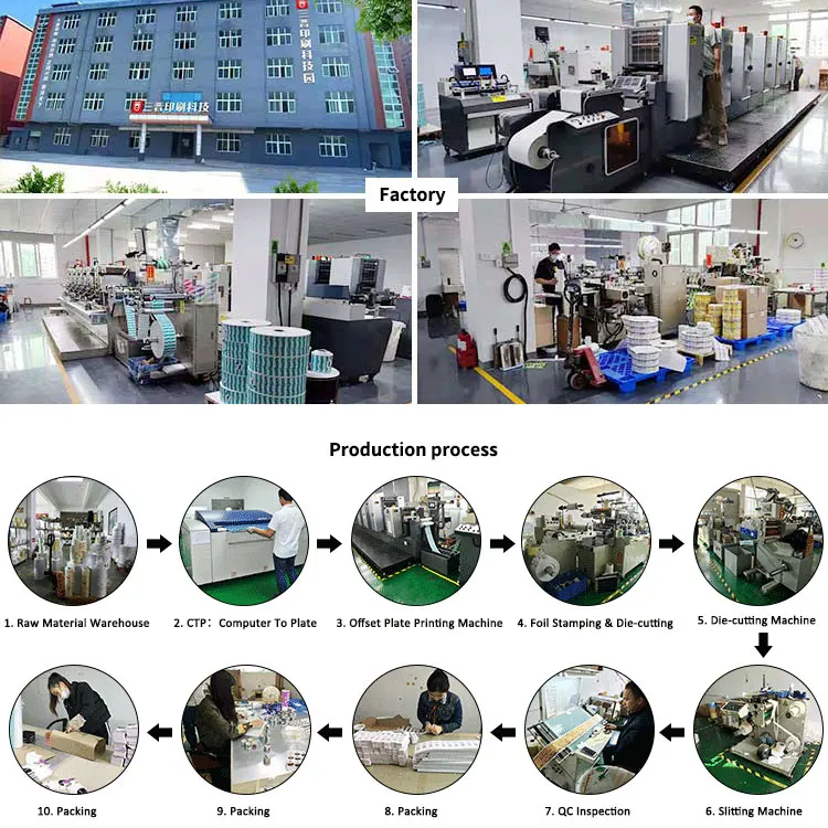 Custom Waterproof Label Bottle Label Sticker