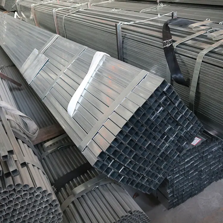 Factory wholesale Hot dipped galvanized square pipe, galvanized square steel hollow section, square steel pipe and tube shs rhs