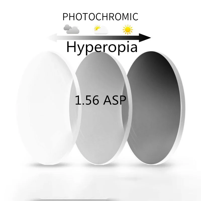 1.56 hmc Transition Photochromic Glasses Optical Lenses Myopia Presbyopia Sunglasses Single Vision Lens Gray
