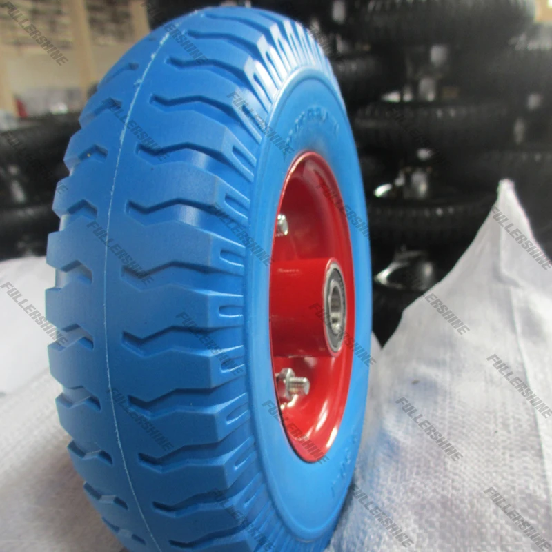 PU FOAM WHEEL 3.50-4 10 Inch 10x2 Solid Wheel Flat Free Rubber Tires