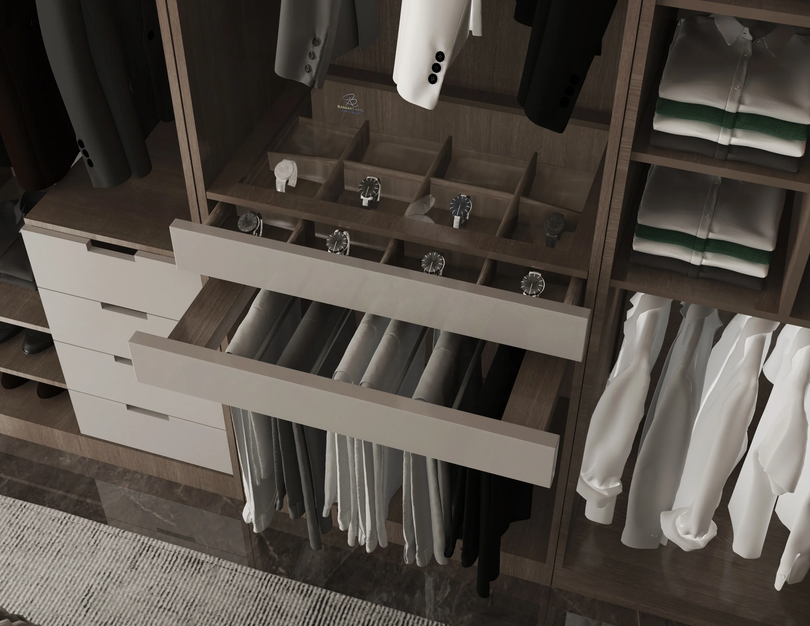 Custom Modern Bedroom Furniture Storage Clothes L-Shape Dressing Design Room Plywood Material Sliding Door Wardrobes For Men