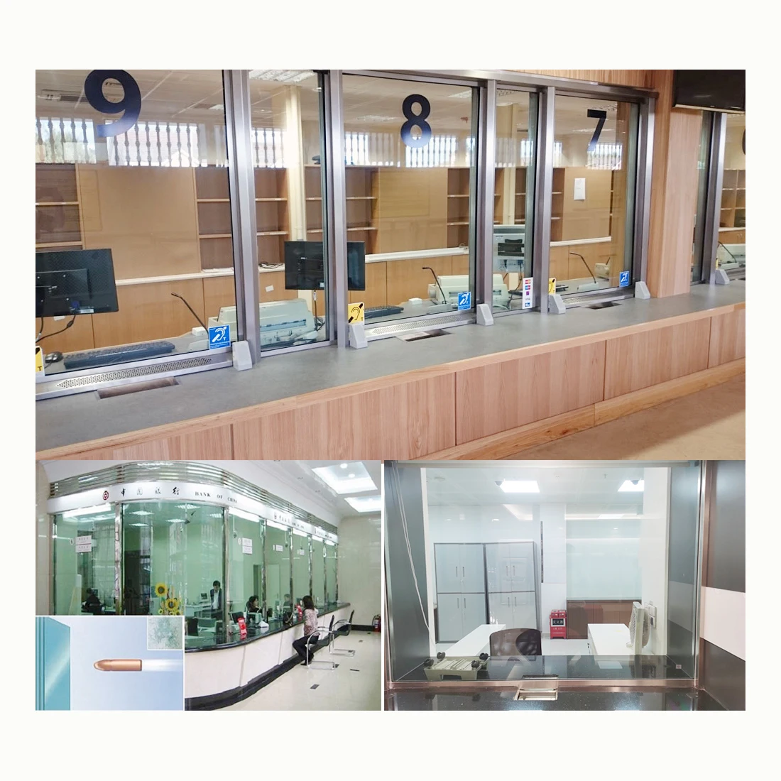 High quality bullet proof resistant glass clear bulletproof windshield glass for sale