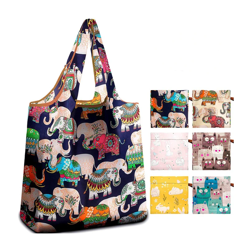 RPET shopper bag Grocery Bags Reusable Foldable Shopping tote Bags for women