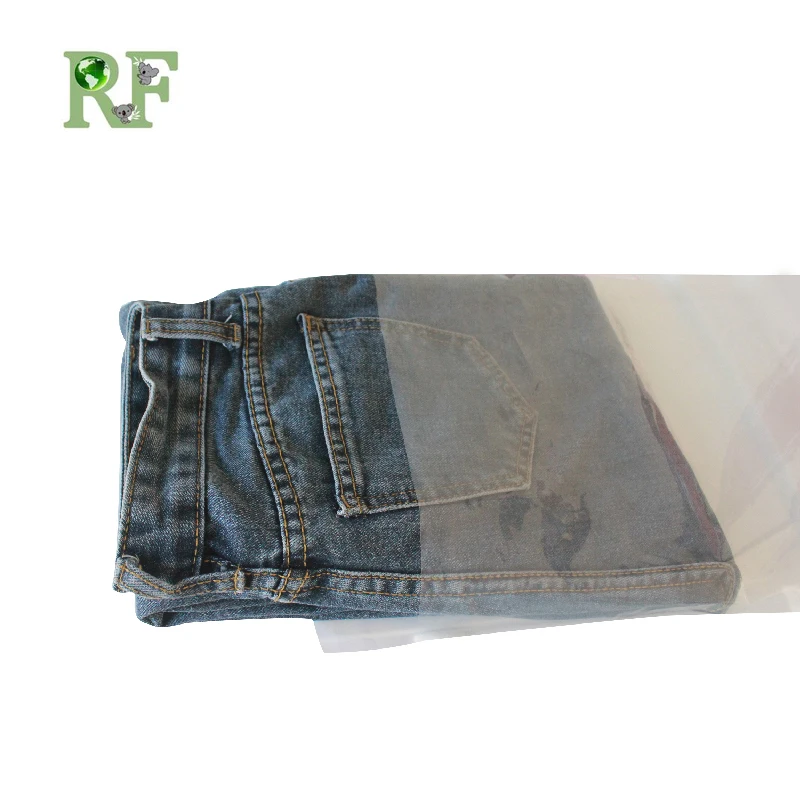 100% biodegradable and compostable eco-friendly garment/clothing self-adhesive resealable clear poly bag